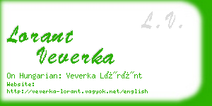 lorant veverka business card